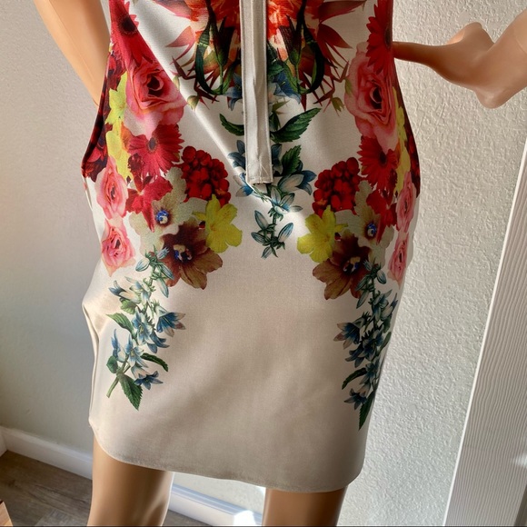 CLAUDIA CASTELLI SZ L STRETCH FLOWER ZIP DRESS - Picture 8 of 11